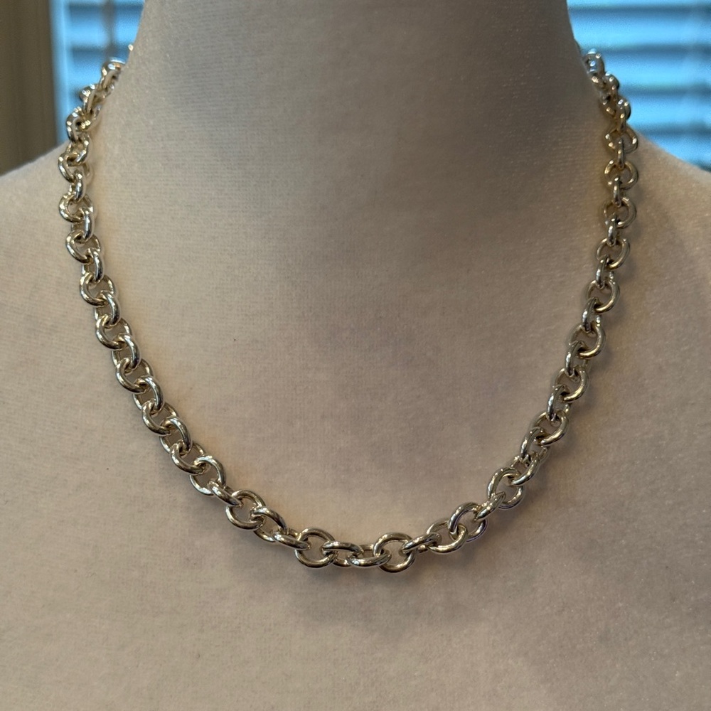 Tiffany sterling silver link chain necklace lobster claw clasp